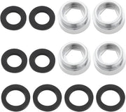 4 Adattatori per Vaso di Acciaio inox per Adattamento Flessibile M24 femmina a M22 maschio per Flessibili per Acqua per Fissaggio su Rubinetto di Cucina