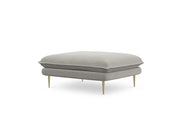 Cosmopolitan Design - Pouf "Vienna" in tessuto strutturato grigio chiaro 