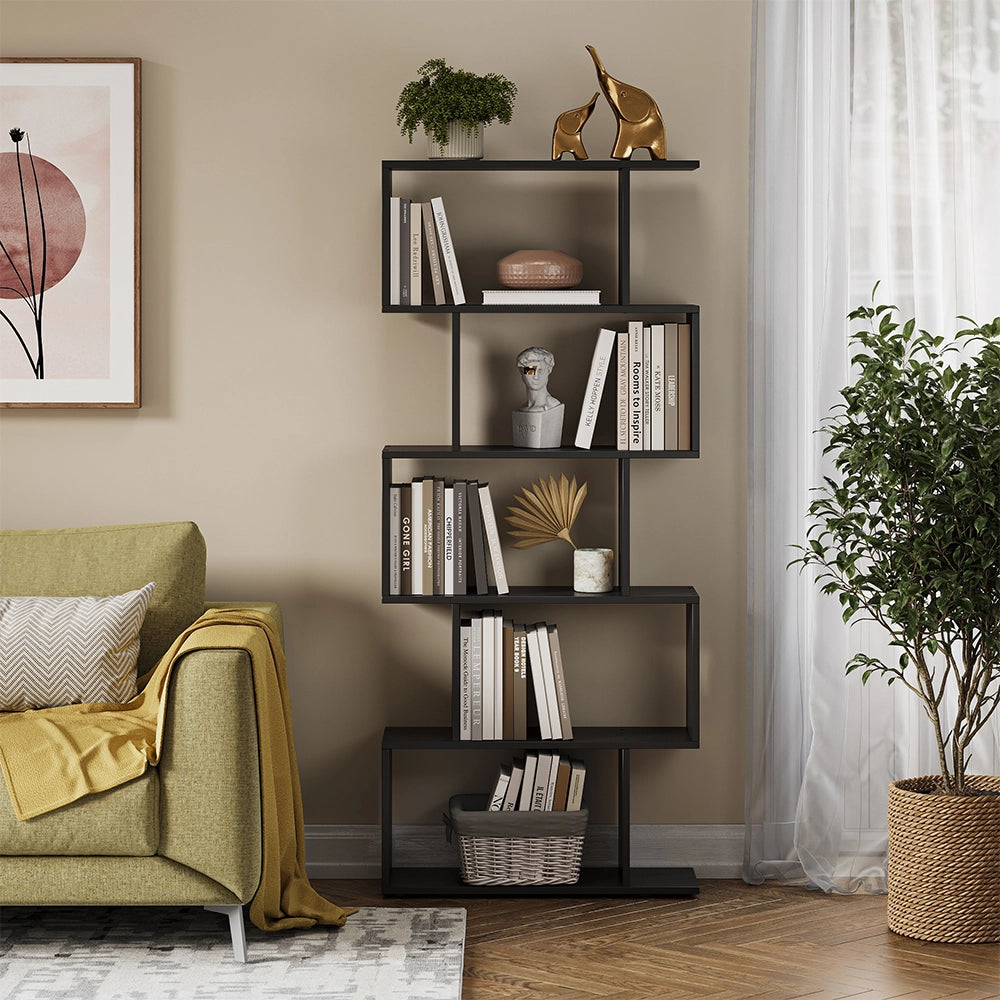 Vicco Divisorio per ambienti Nero 70 x 164.1 cm 5 scomparti