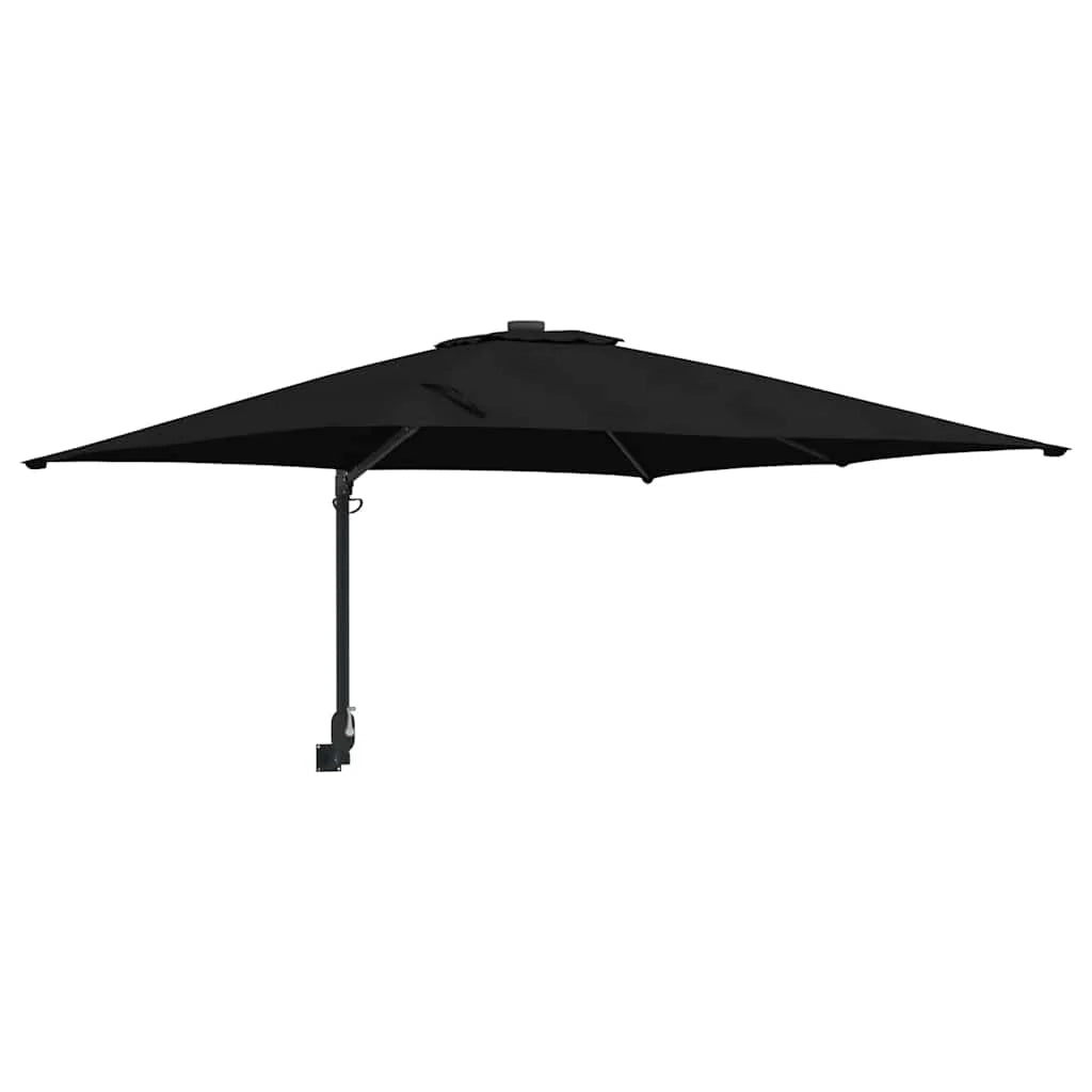 Moderno ombrellone da giardino basculante 248,5 x 247,5 x 160 cm per pratico terrazzo in poliestere nero 02_0058640