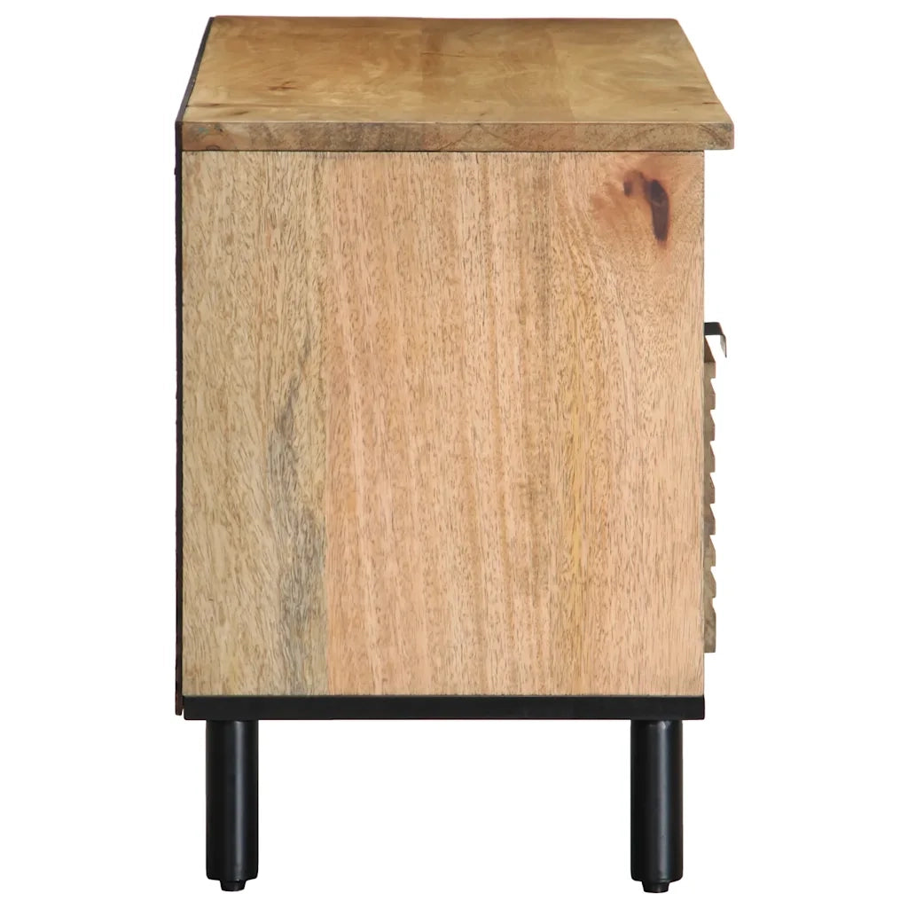Mobile Porta TV Marrone 100x33x46 cm in Legno Massello di Mango