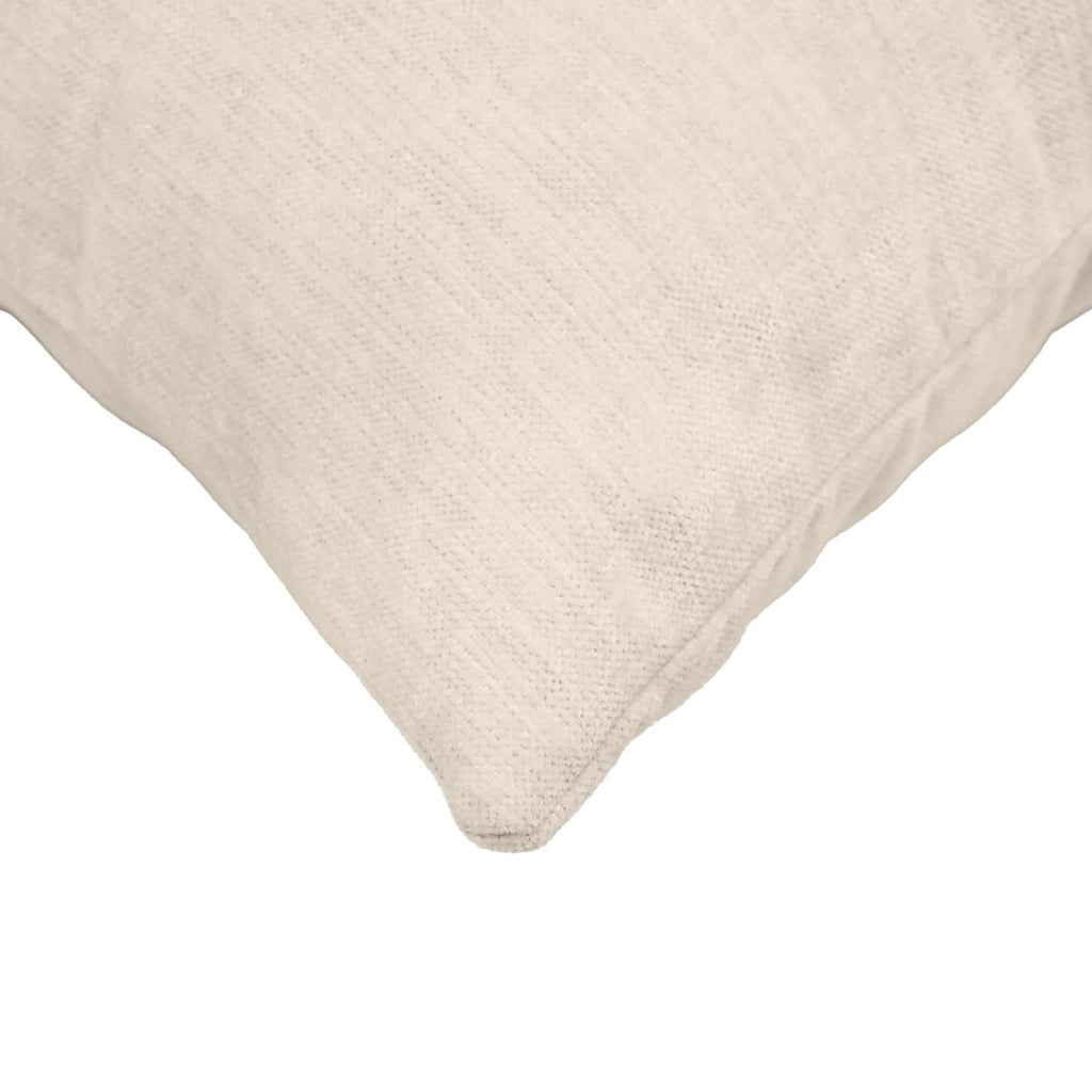 Cuscino con cuscino HEERLEN 2 pz Crema Tessuto Chenille 923941