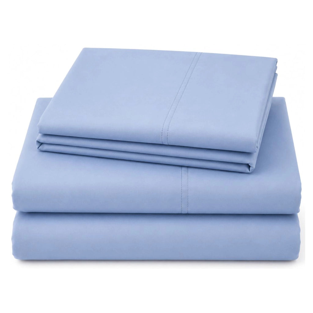Rotihamo, set Completo Letto Singolo in Cotone, blu Cadetto