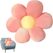 Cuscino per pavimento con fiori carini, cuscino fiorale, cuscino Tatami a forma di fiore decorativo, cuscino comodo per arredamento, per bambini, ragazze, donne, regali, 40 cm, rosa e giallo