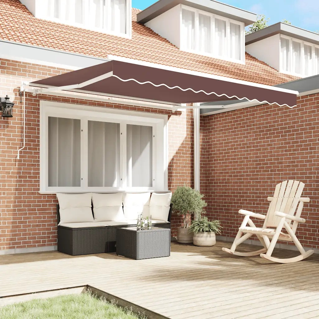 Tenda da Sole Retrattile Automatica Marrone 300x250 cm