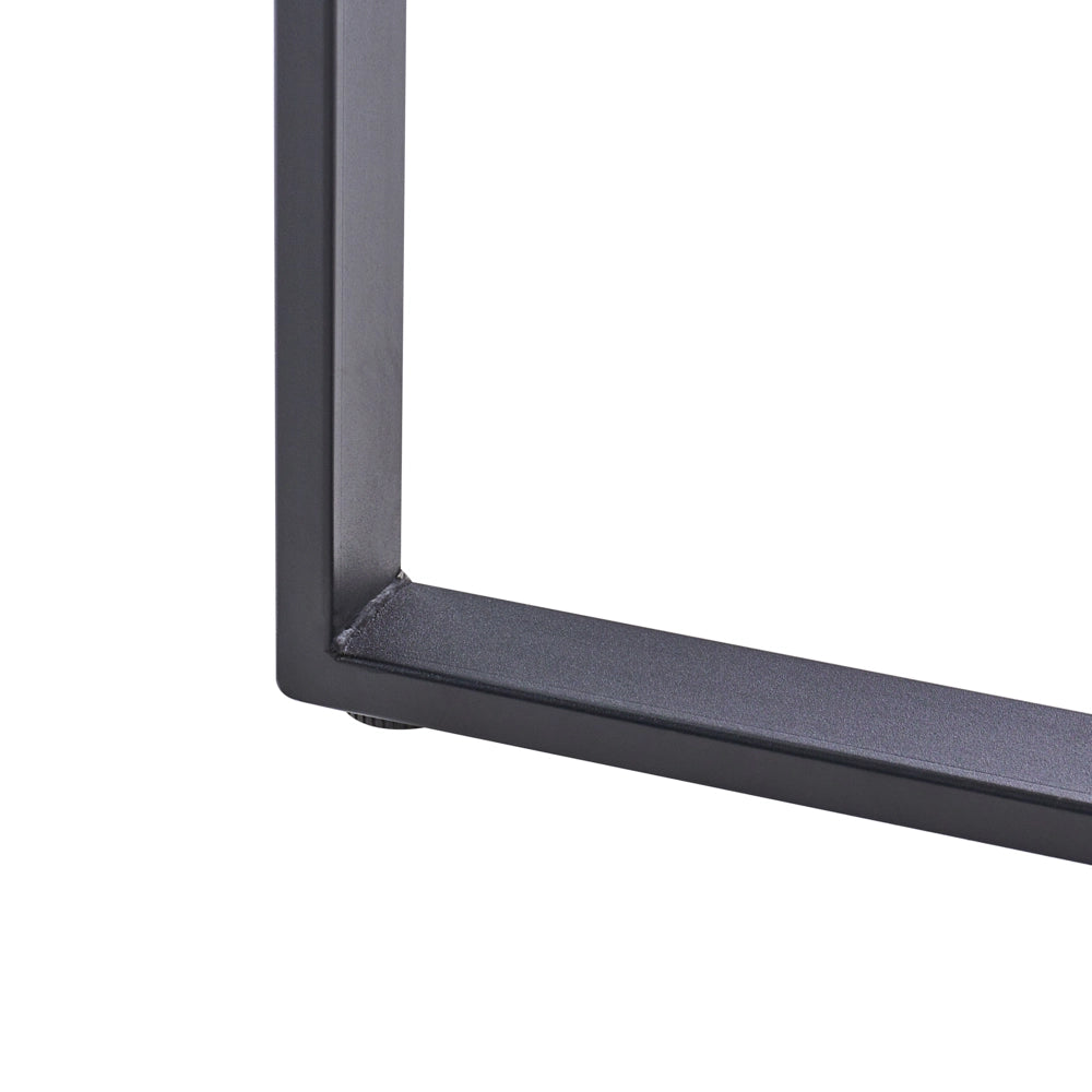 Tavolo da pranzo marrone nero MDF ferro 120/160 x 120 cm moderno quadrato allungabile gambe incrociate a X meccanismo a farfalla