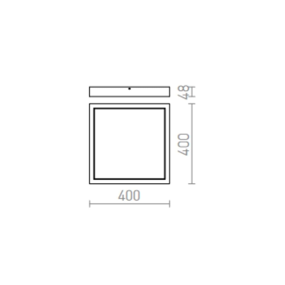 Plafoniera STRUCTURAL LED 40x40 applique/plafoniera bianco 230V LED 40W 3000K