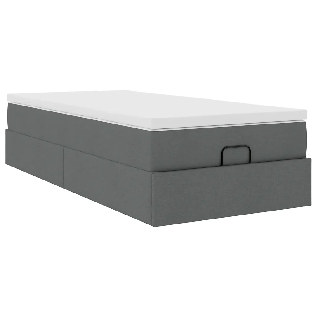 Struttura Letto Pouf con Materasso 100x200 cm in Tessuto
