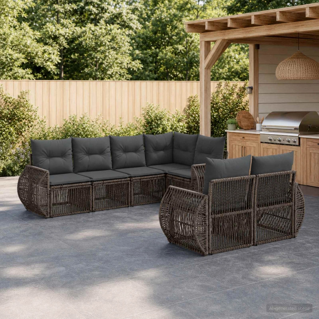 Set Divano da Giardino 7 pz 7-Numero di posti 3435476