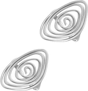 Set di Anelli Geometrici a Spirale in Acciaio Inossidabile da 2 Pezzi - Anelli per Dito Raffreddabili - Gioielli di Moda per Donne - Regalo per Natale e San Valentino