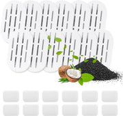 Kit di filtri per fonte acqua per gatti – 12 filtri a carbonatto attivi + 12 filtri a schiuma con progetto 10-gatti – Filtrazione multi-trappola – Acqua fresca e pulita per il tuo gatto