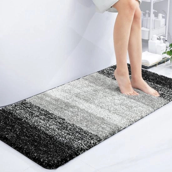Tappeto Antiscivolo 60 x 120 cm - Microfibra Telaio TPR - Alta Densità - Assorbente - Idoneo per Bagno - Asciugamano per Bagno
