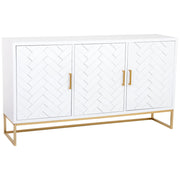 Credenza 3 ante in legno e metallo 160x41,5x90h cm
