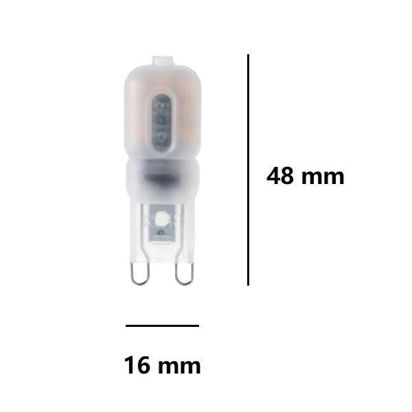 G9 SET 2 LAMPADINE A LED 2,2W LUCE CALDA 3000K 190 LUMEN FAN EUROPE