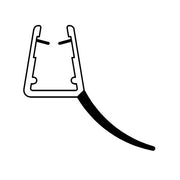 PROFILO GOCCIOLATOIO IN PVC PER CRISTALLI BOX DOCCIA 407 2MT- ESCLU- pezzi 1
