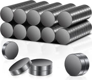 Pacco di 100 magneti per lavagne, 10 x 3 mm magneti ferromagnetici neri, forti, magneti per lavagna bianca, magneti rotondi per frigorifero, magneti per frigorifero