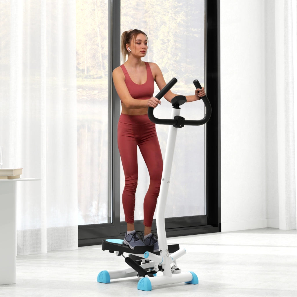Stepper Fitness LCD ¨C zephmum ¨C Nero e grigio, ABS e acciaio, 55x44x108 cm