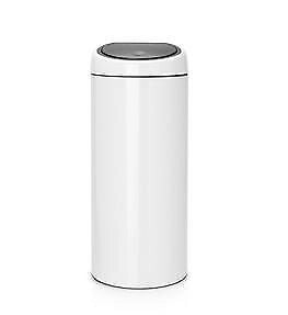 Brabantia 115141 Touch Bin New Pattumiera 30 litri Apertura Soft-touch Secchio Interno Rimovibile colore Bianco