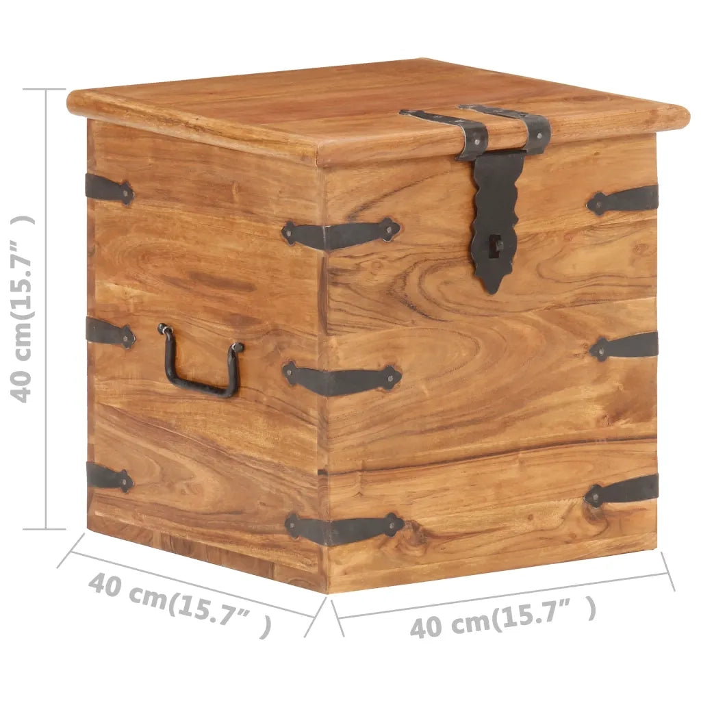Baule 40x40x40 cm in Legno Massello di Acacia CFW5070648