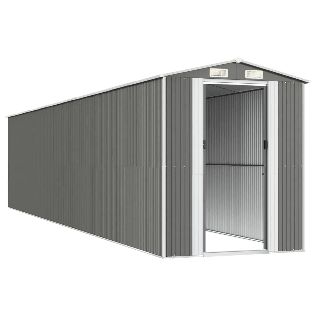 Capanno da Giardino Grigio Chiaro 192x938x223cm Acciaio Zincato 3147447