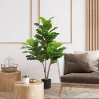 Fico Violino Artificiale 110cm Pianta Finta, Pianta Artificiale in Vaso, Regalo di Decorazione