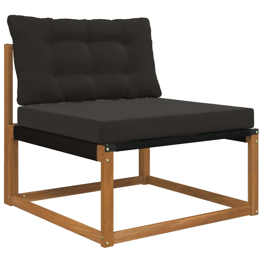 Cuscino per divano da esterno 2 pcs Nero Poliestere