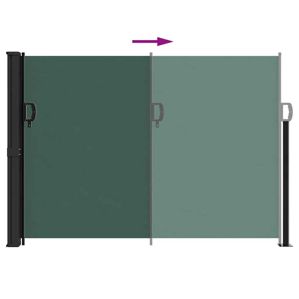 Tenda da Sole | Tenda parasole Laterale Retrattile Verde Scuro 140x300 cm