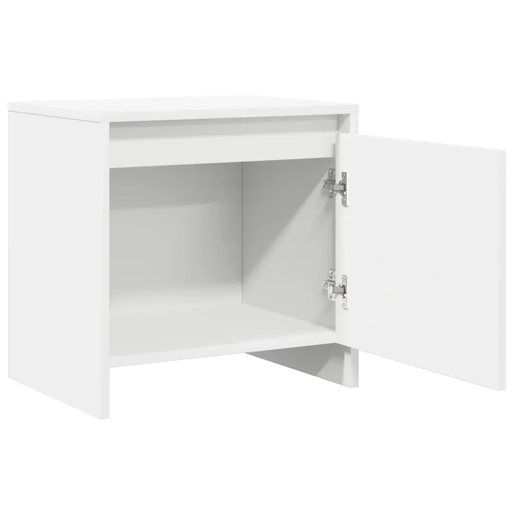 Comodino | Armadio da Notte | Mobiletto da notte Bianco 45x34x44,5 cm in Truciolato