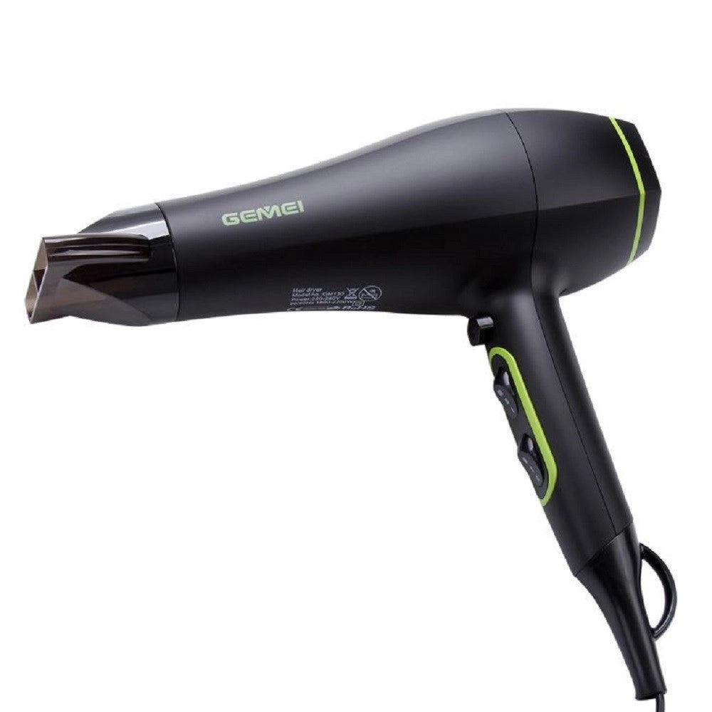 Trade Shop - Asciugacapelli Professionale Motore Cc 2200w Salone Ugello Concentratore Gm-130 -