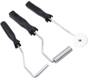 Set di Lamineerroller in Lega Leggera di Alluminio - 3 Pezzi - Per FRP - Lunghezza Totale 31 cm - Diametro dei Rulli 50mm/75mm - Peso 32 g - Strumento per Laminazione