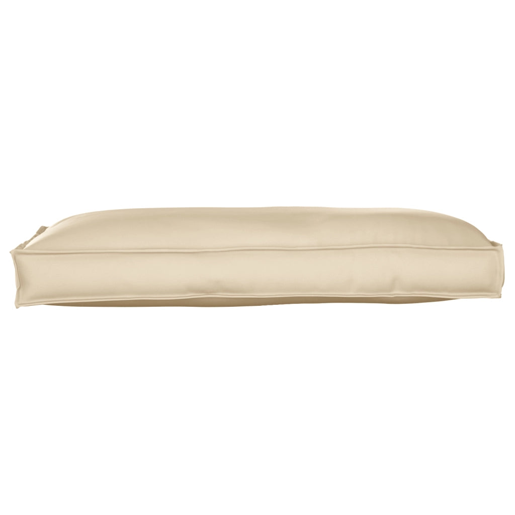 Cuscino per pallet per seduta/schienale beige 120x60x12 cm in tessuto Oxford