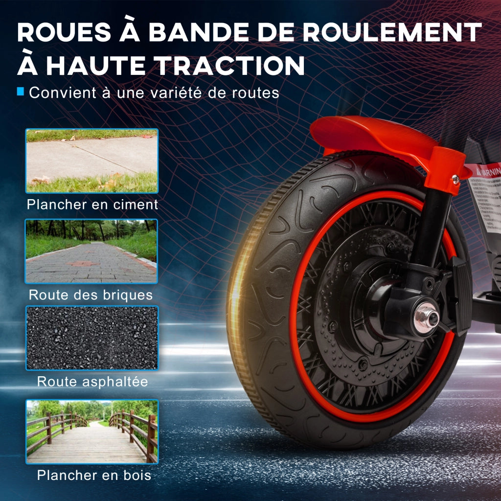 Moto Elettrica per Bambini con Luci LED ¨C zephmum ¨C 6V, Rosso