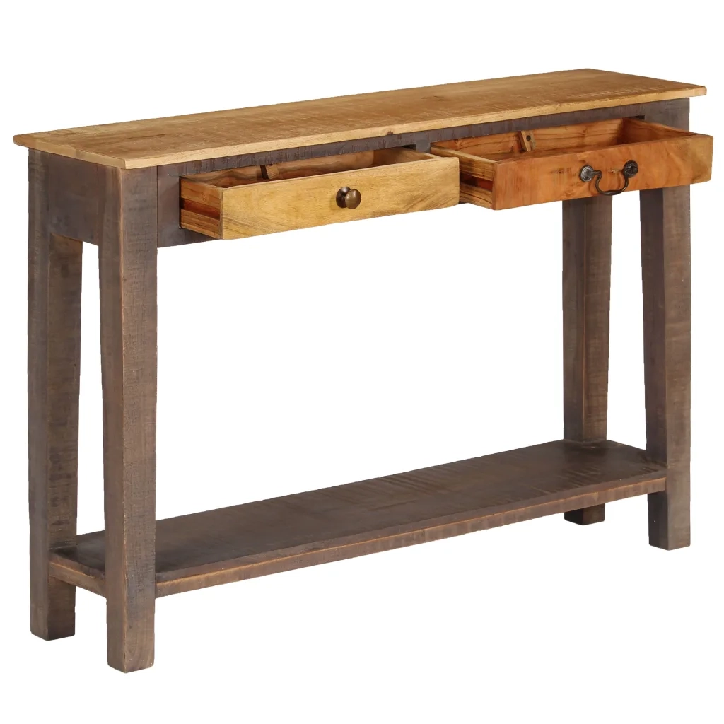 Tavolo Consolle in Legno Massello Vintage 118x30x80 cm cod mxl 23700