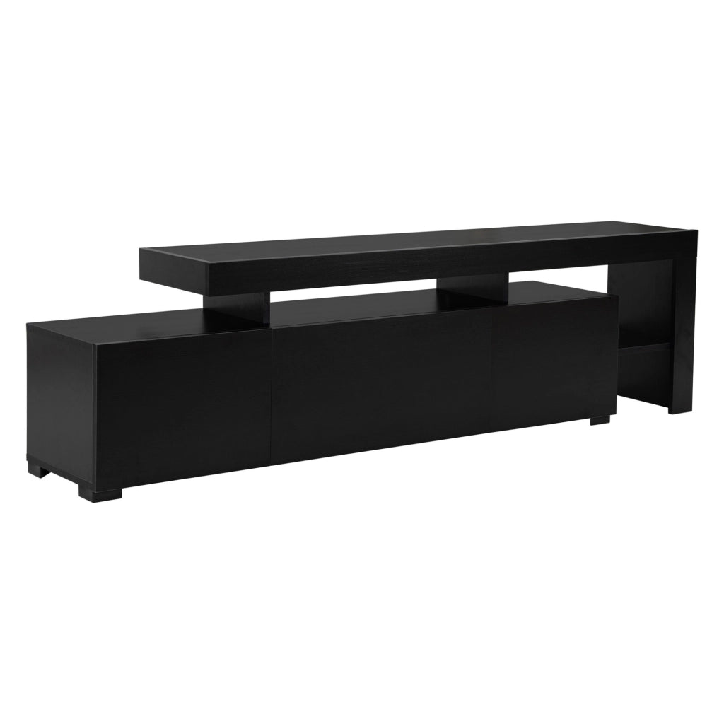 Trasacco, Mobile Porta tv un Ripiano, 192x37x53h cm Nero