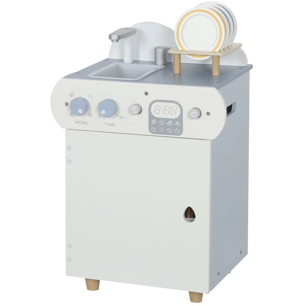 Cucina Giocattolo per Bambini con Lavastoviglie ¨C zephmum ¨C 32 Accessori MDF Legno Colore Blu