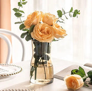 Vaso di vetro trasparente, vaso decorativo di cristallo, vaso per fiori, portainnesti per ufficio casalingo, regalo per matrimonio, festa di benvenuto in casa