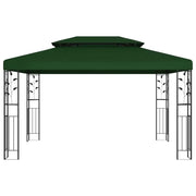 Gazebo | Pergolato 3,97 x 2,96 x 2,68 m Verde Poliestere e Acciaio
