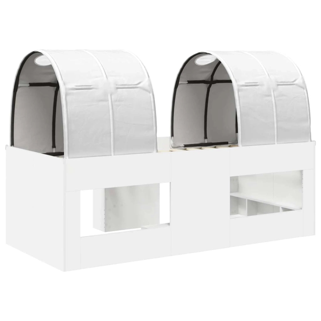 Letto con Tunnel 4 pcs Bianco Legno ingegnerizzato 3423575