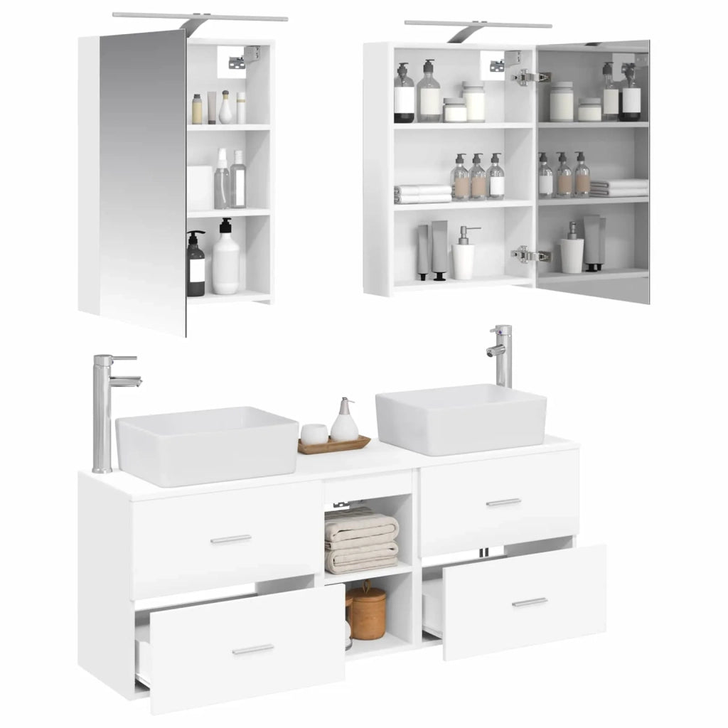 Set di mobili per il bagno 5 pcs Bianco 3406831
