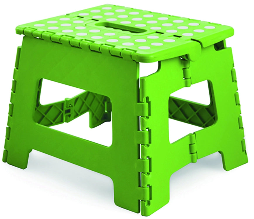 SGABELLO PIEGHEVOLE IN PLASTICA cm. 28x24x21,5 h col. Assortiti