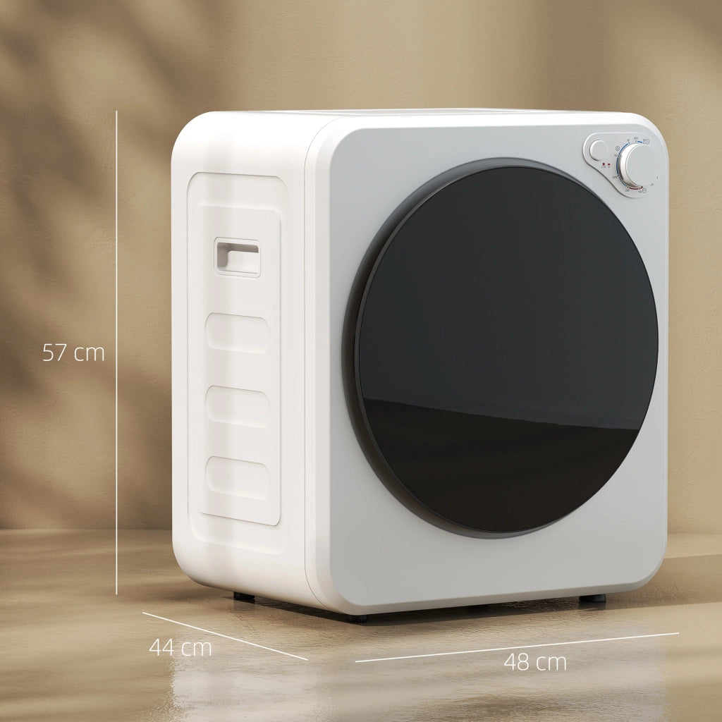 Asciugatrice Portatile Elettrica 2.5 Kg ¨C Zephmum ¨C 400/800 W 5 Modi Bianco 48x44x57 cm