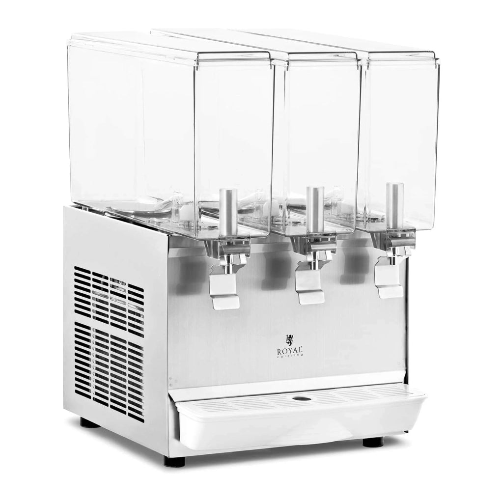 Distributore di bevande refrigerato con fontana di succhi da 3 x 10 litri e rubinetto (capacità: 3 x 10 l potenza: 320 w funzioni: refrigerazione agitazione) 14_0005301