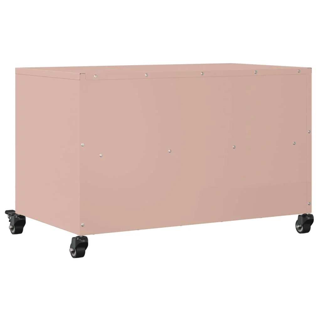Mobile TV multimediale mensola TV credenza TV sala da pranzo soggiorno camera da letto rosa 68 x 39 x 43,5 cm acciaio rosa 02_0028294