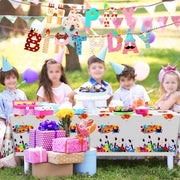 Tavolo da disegno con tema artistico 130 x 220 cm, decorato a mano con tema d'arte per festa di compleanno bambini.