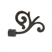 Finale bastone tende Fiore nero-oro 22mm
