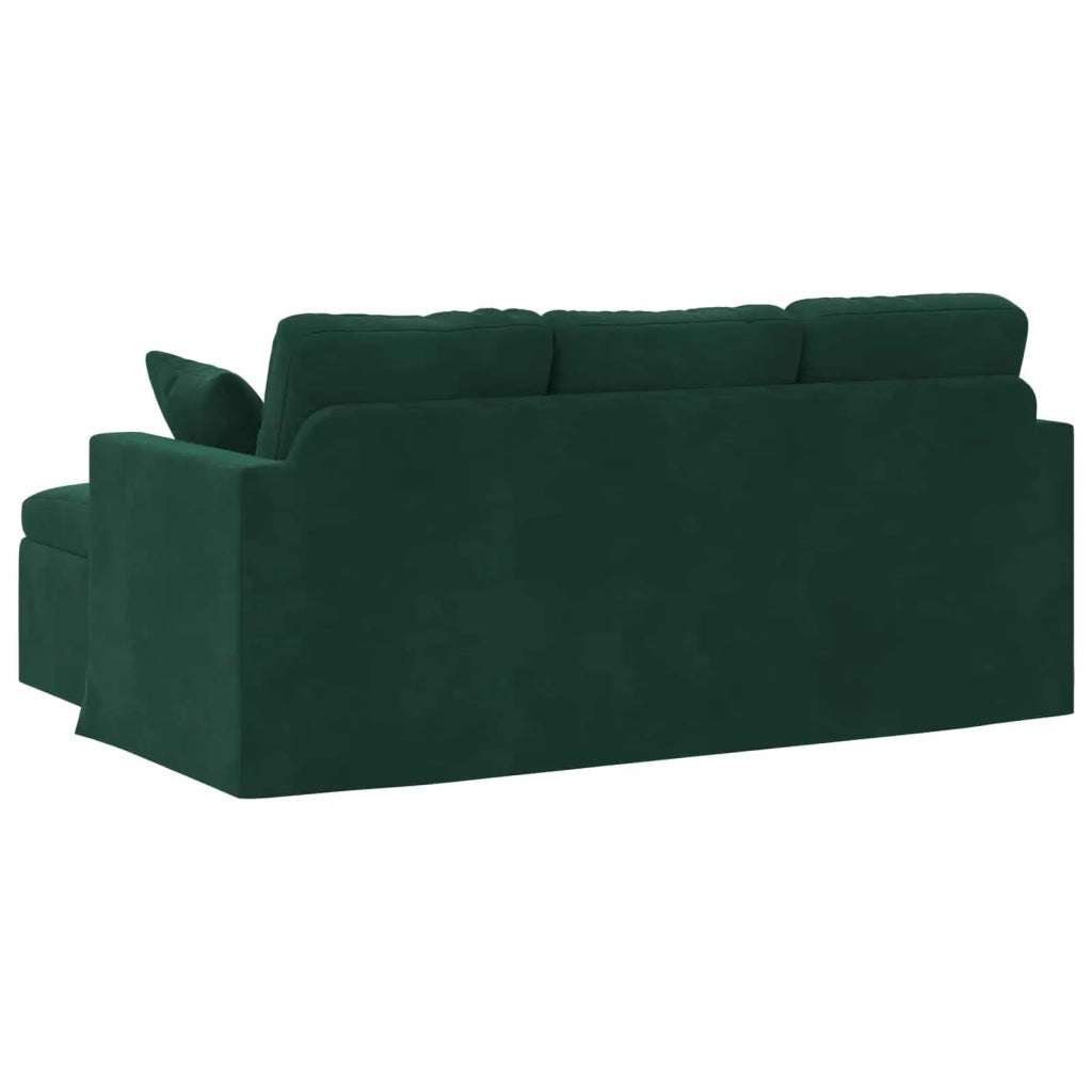 Divano Verde Scuro 198 x 134 x 80 cm Velluto