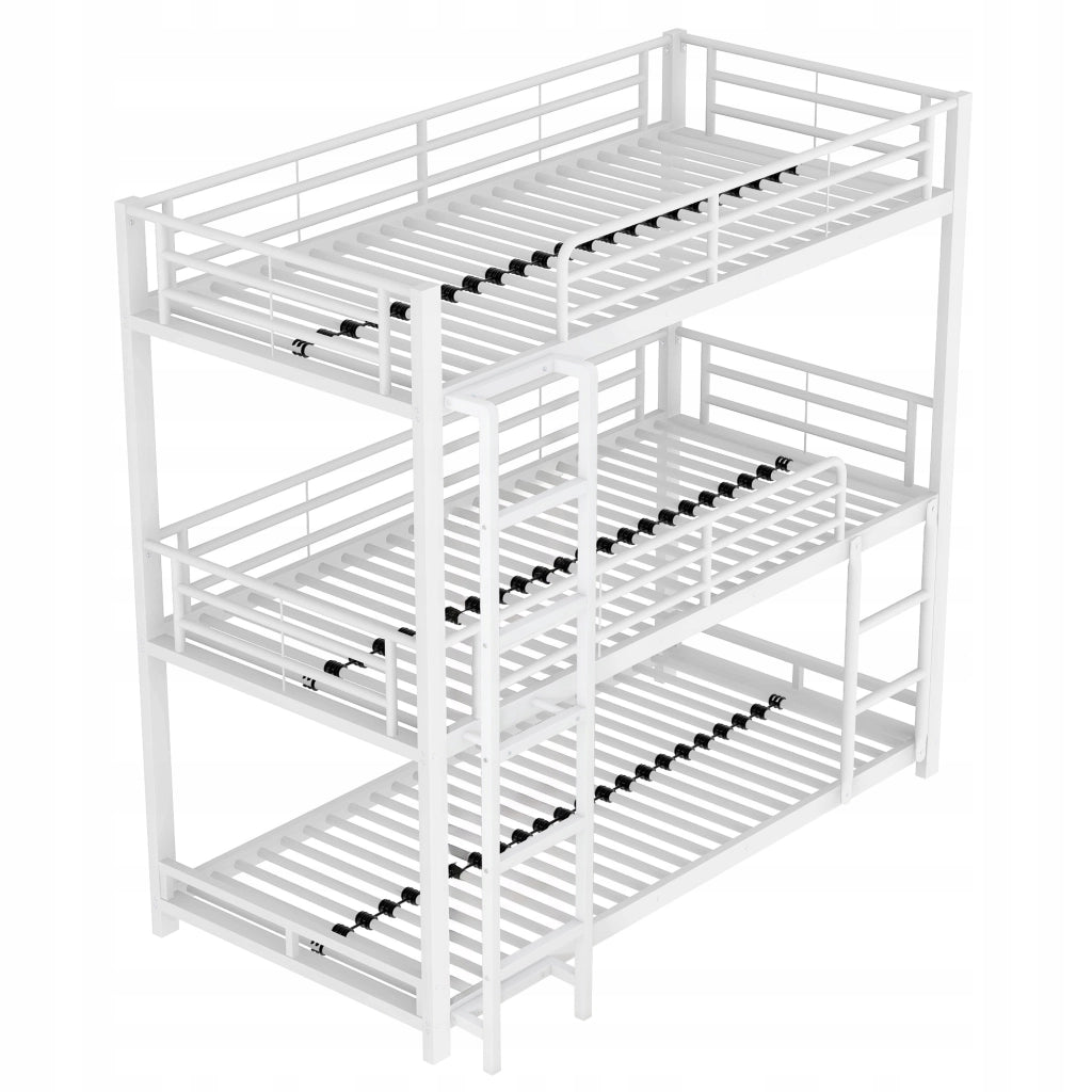 Letto a castello in metallo - Xylo - 90x200 - Bianco