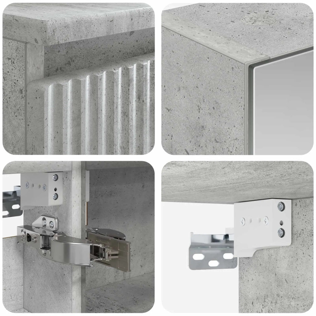 Set di mobili per il bagno 6 pcs Grigio Cemento 3407146