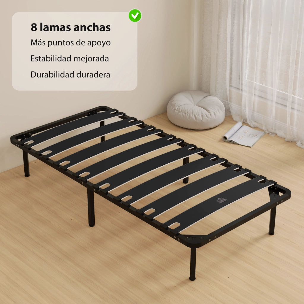 Letto Contenitore 90x190 ¨C Zephmum ¨C Legno Massello Nero 350 kg