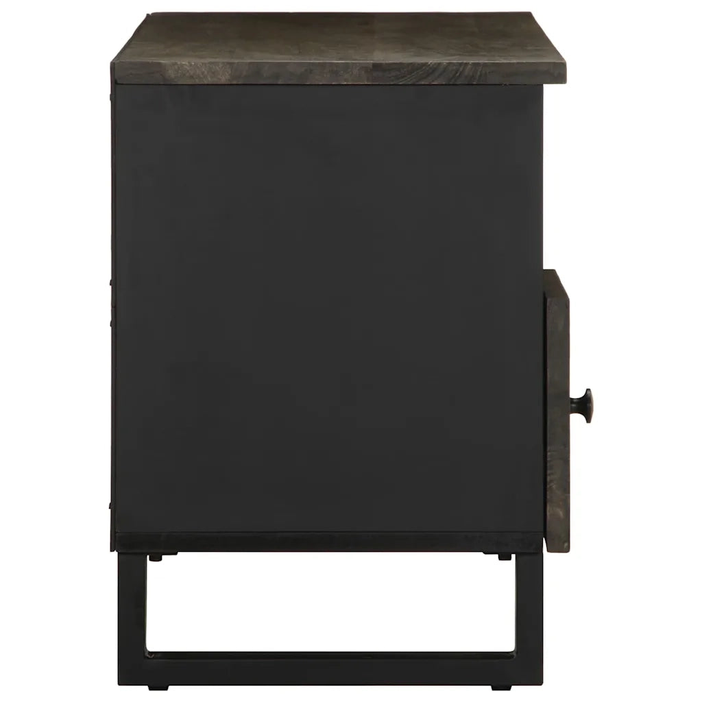 Mobile Porta TV Nero 100x33x46 cm in Legno Massello di Mango 4017702